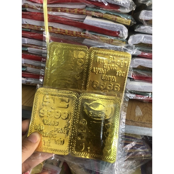 Túi Vàng Miếng 9999 Giấy Vàng Mã