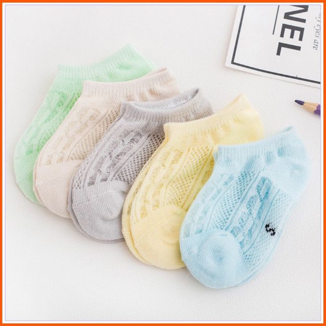 SÉT 5 ĐÔI Tất lưới cổ ngắn cho bé