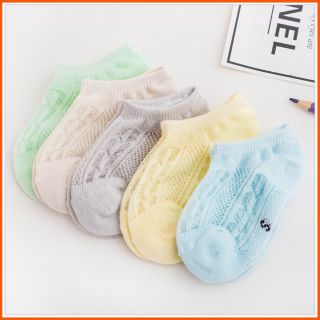 SÉT 5 ĐÔI Tất lưới cổ ngắn cho bé