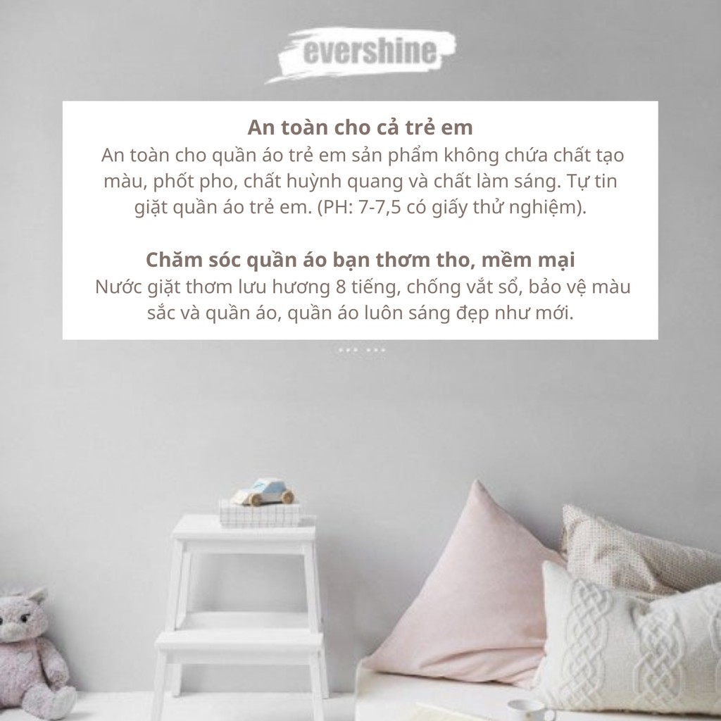 Viên Giặt Xả Quần Áo Thơm Evershine Khử Trùng Mềm Mại Nước Giặt Mùi Hương Lưu Lâu