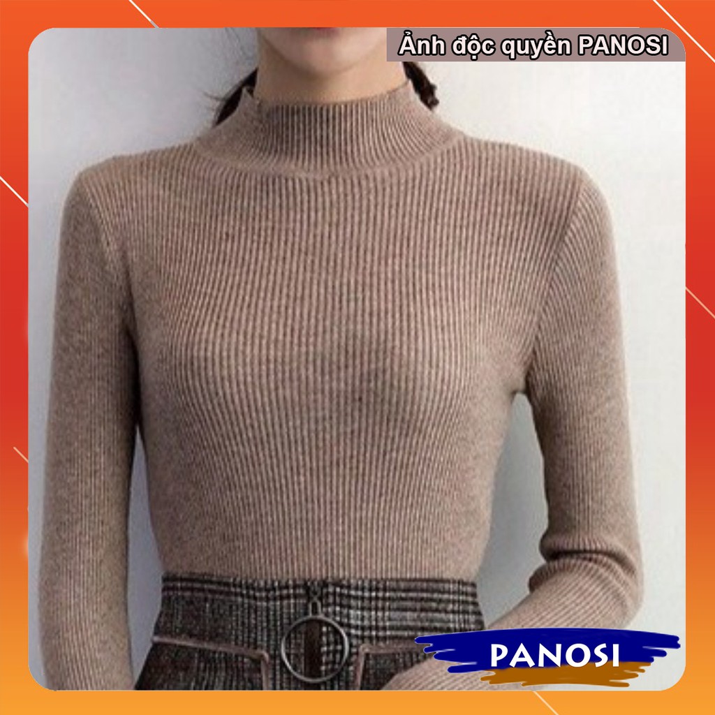 Áo len nữ Hàn Quốc cổ 3cm dài tay áo len tăm hàng Quảng châu cao cấp - A290 | BigBuy360 - bigbuy360.vn