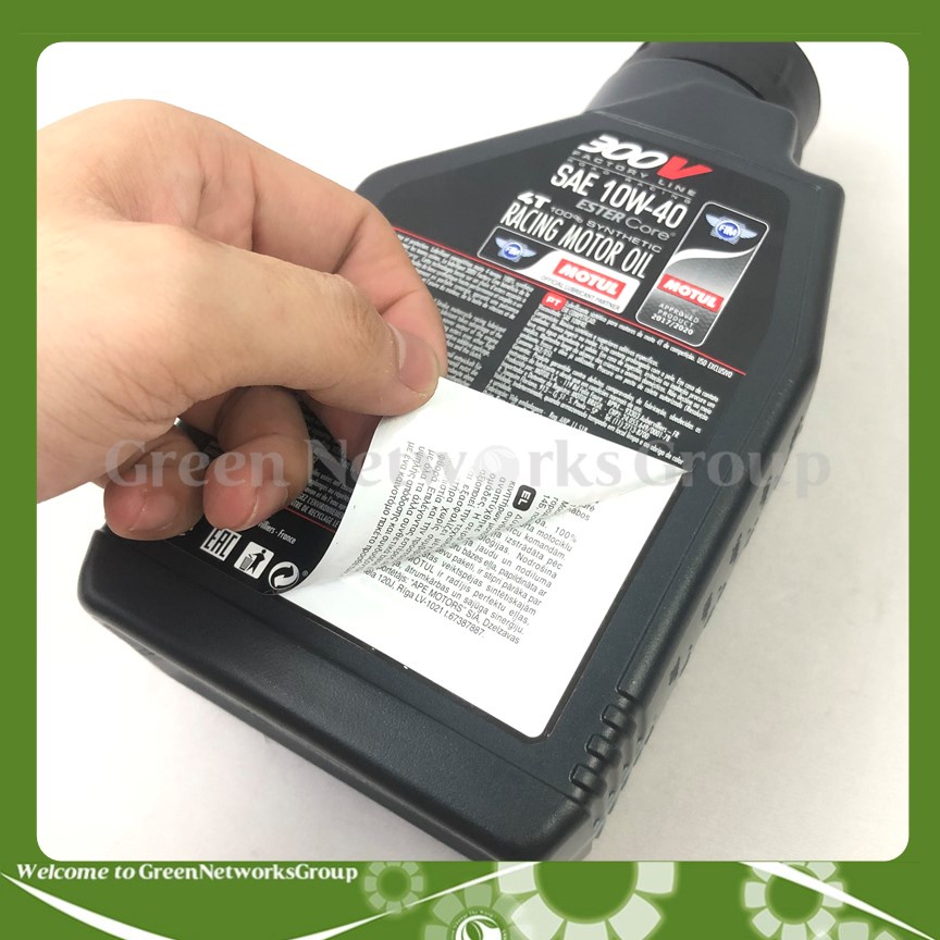 Dầu nhớt Motul 300V 10w40 1L (100% tổng hợp) SL MA tem 3 lớp Greennetworks