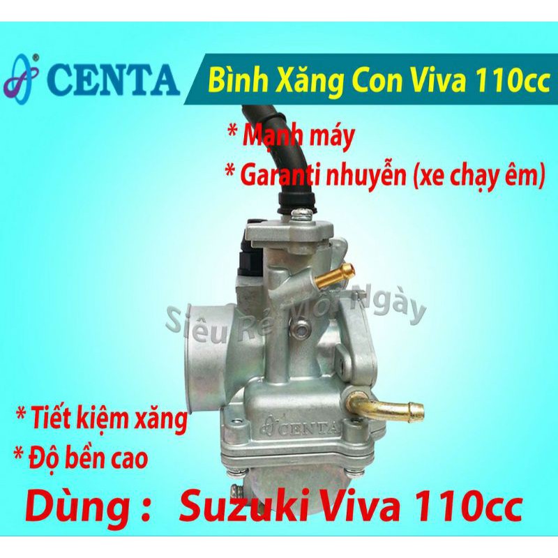 Bình Xăng Con - Suzuki Viva 110/ Best / Smash / Smash Revo Hiệu Centa