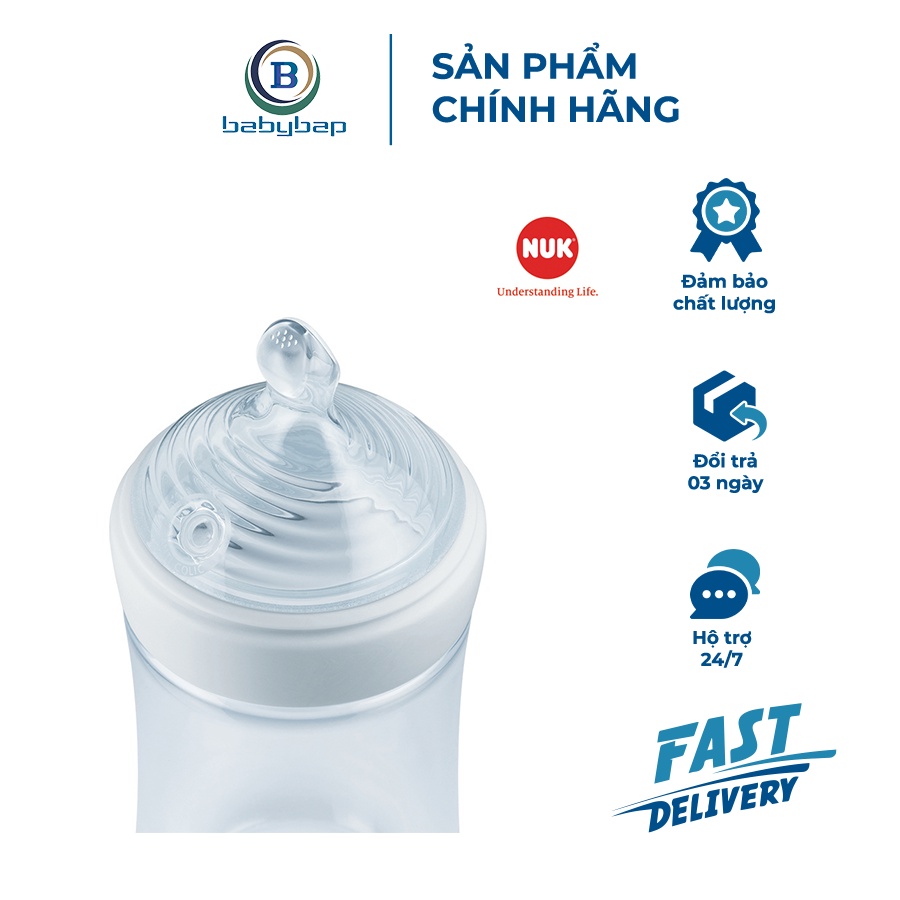 Bộ 2 Núm Ti NUK Nature Sense Silicone Trải Nghiệm Bú Sữa Tự Nhiên Tương Tự Ti Mẹ