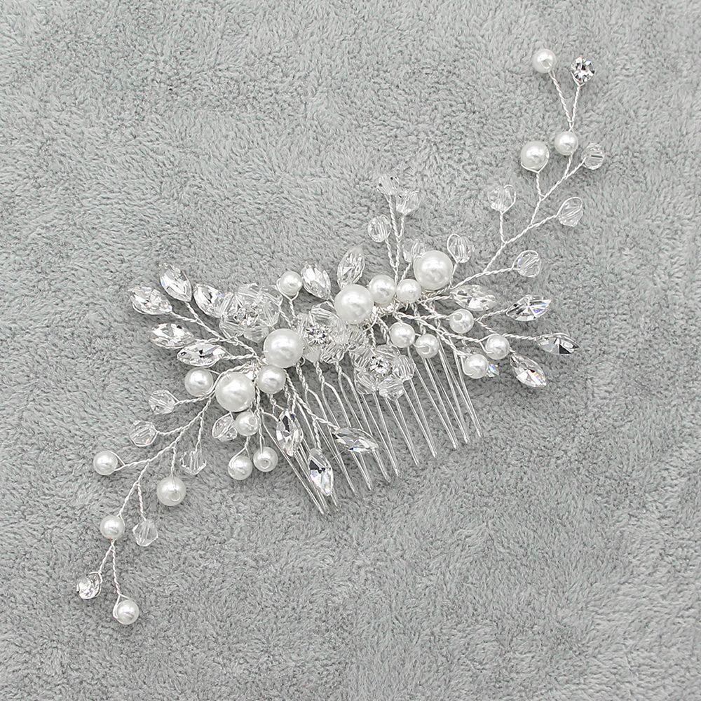 Lược Cài Tóc Hình Hoa Lấp Lánh Cho Cô Dâu