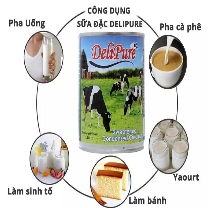 Sữa đặc có đường Delipure 380g ( nhập khẩu Malaysia) | BigBuy360 - bigbuy360.vn