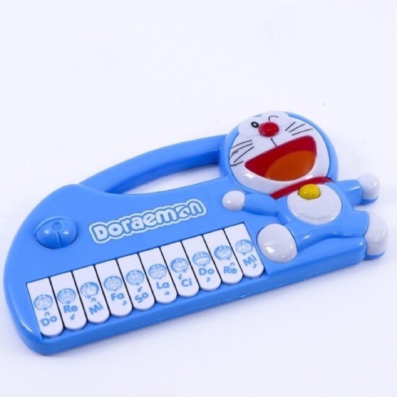 Bộ đàn ghita-guitar-organ-dương cầm-doraemon-Đô rê mon-đồ chơi phát nhạc-nghe nhạc-nghệ thuật-Bé thử sức vai trò ca sĩ