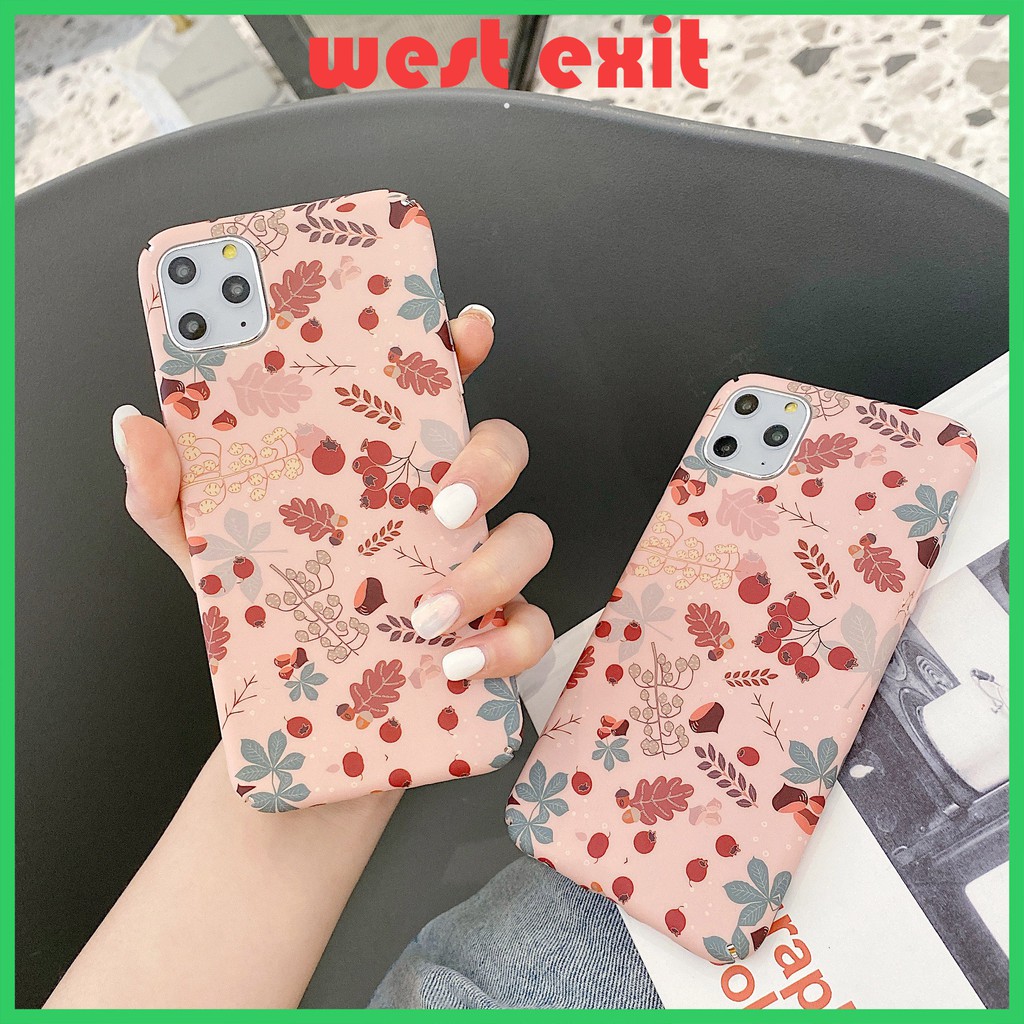 Ốp điện thoại PC cứng họa tiết quả cherry hoạt hình cho iPhone 7/8 7plus/8plus X/XS XSMax 11 11pro 11promax