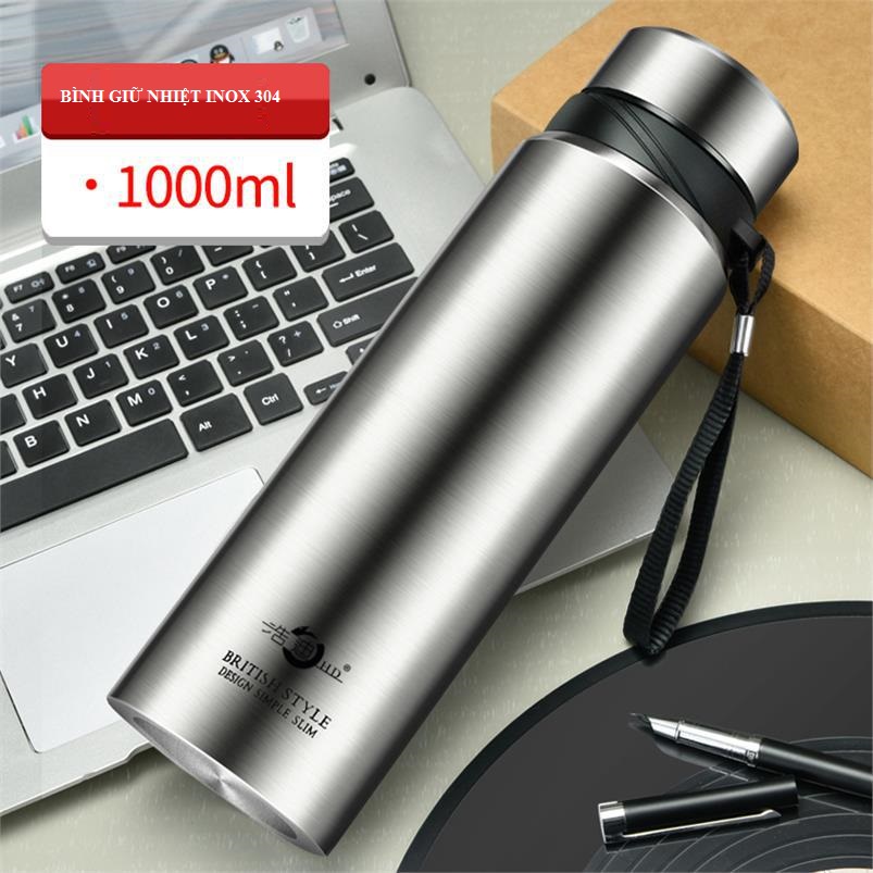 Bình giữ nhiệt inox cao cấp 1000ml bình nước giữ nhiệt 1 lít cute