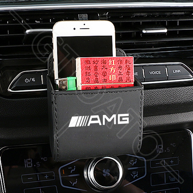 GTIOATO Cho AMG HộP ĐựNg Đồ TrêN Ô Tô Lỗ Thông Gió Ô Tô Hộp Đựng Điện Thoại Trên Oto Hộp Đựng Đồ Trên Xe Ô Tô Trang Trí NộI ThấT Ô Tô Cho Mercedes Benz W124 W204 C300 GLC300 W212 S500 Benz AMG W205 W203 E300 CLA AMG G63 W202 W207 GLB E200