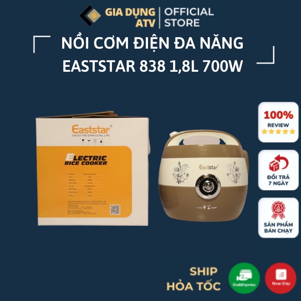 Nồi cơm điện đa năng , nồi cơm điện thông minh EASTSTAR-838 1,8L chống dính cho 5 6 người ăn (bảo hành 12 tháng)
