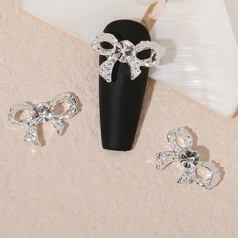 Hộp Phụ Kiện Nơ Trang Trí Móng Tay Nghệ Thuật|Phụ Kiện Trang Trí Móng Tay Hình Vương Miện 3D Lấp Lánh Thời Trang Nhật Bản
