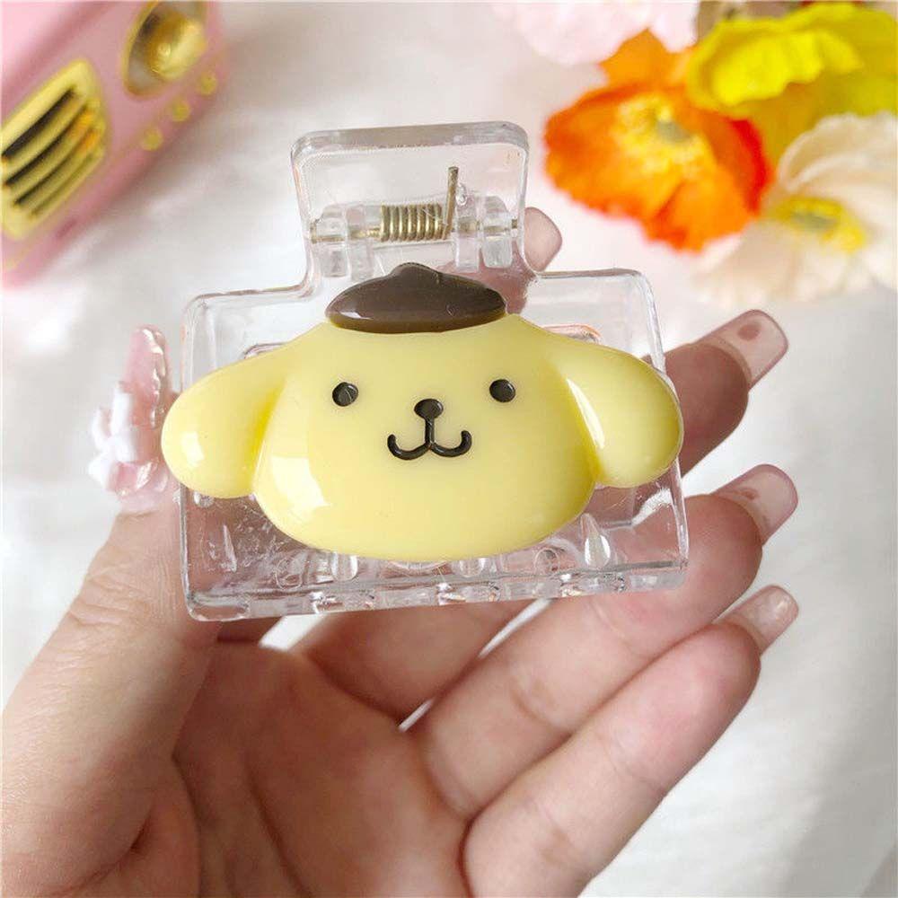 Kẹp Tóc Móng Vuốt Trong Suốt Họa Tiết Hoạt Hình Chó Mèo Dễ Thương Cho Nữ