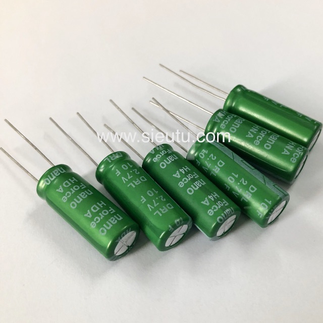 Set 6 siêu tụ điện 10F 2.7V dung lượng 11mAh - Super capacitor 10F 2.7V 06 PCs