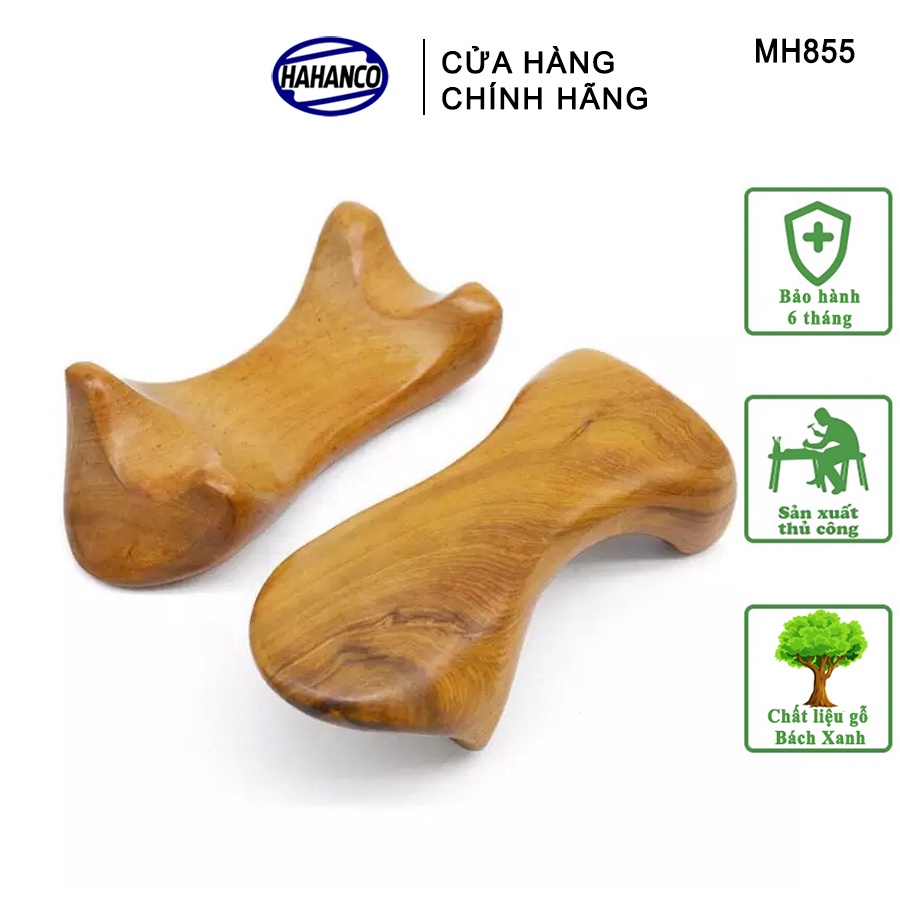 Dụng Cụ Day Ấn Huyệt Mát Xa 4 Chân Bằng Gỗ Thơm HAHANCO Sử Dụng Toàn Thân - MH855