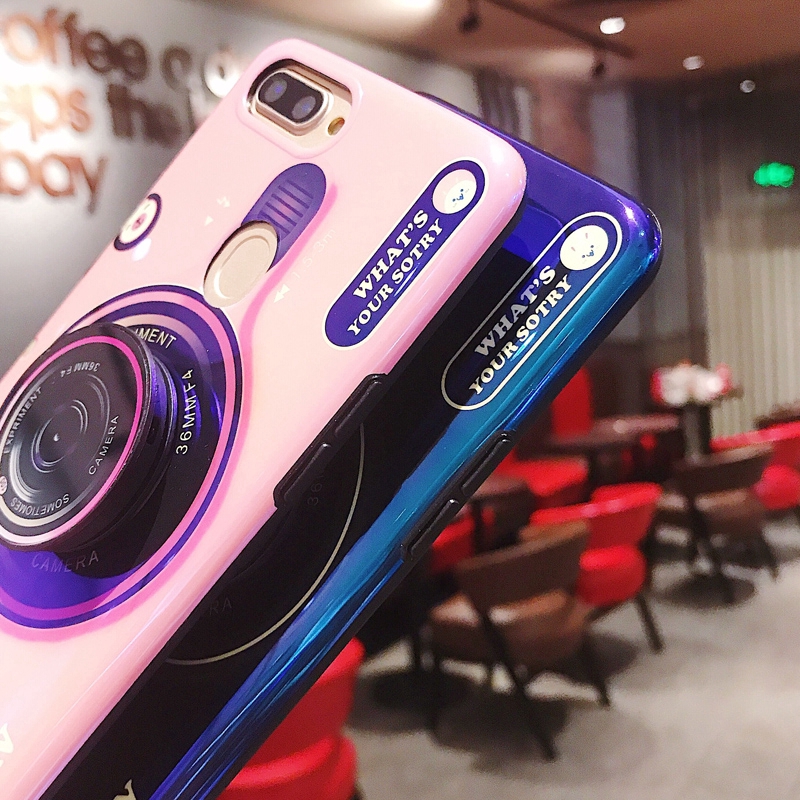 Ốp điện thoại hình máy ảnh kèm giá đỡ cho Samsung J2 core J3 J6 J7 J8 J4 Prime Plus Pro 2017 2018 J530 J330 J730 J520
