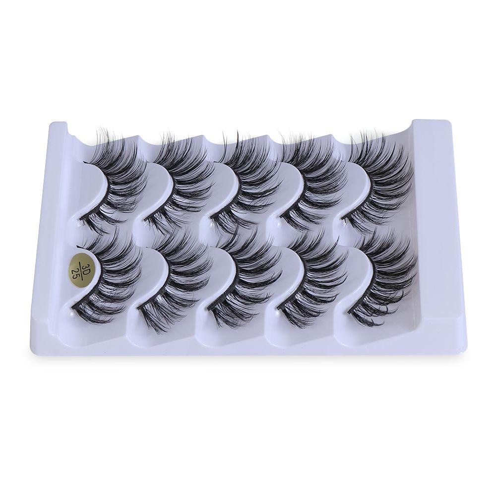 Bộ 5 Cặp Lông Mi Giả SKONHED Nhiều Lớp Tạo Hiệu Ứng Trang Điểm 3D