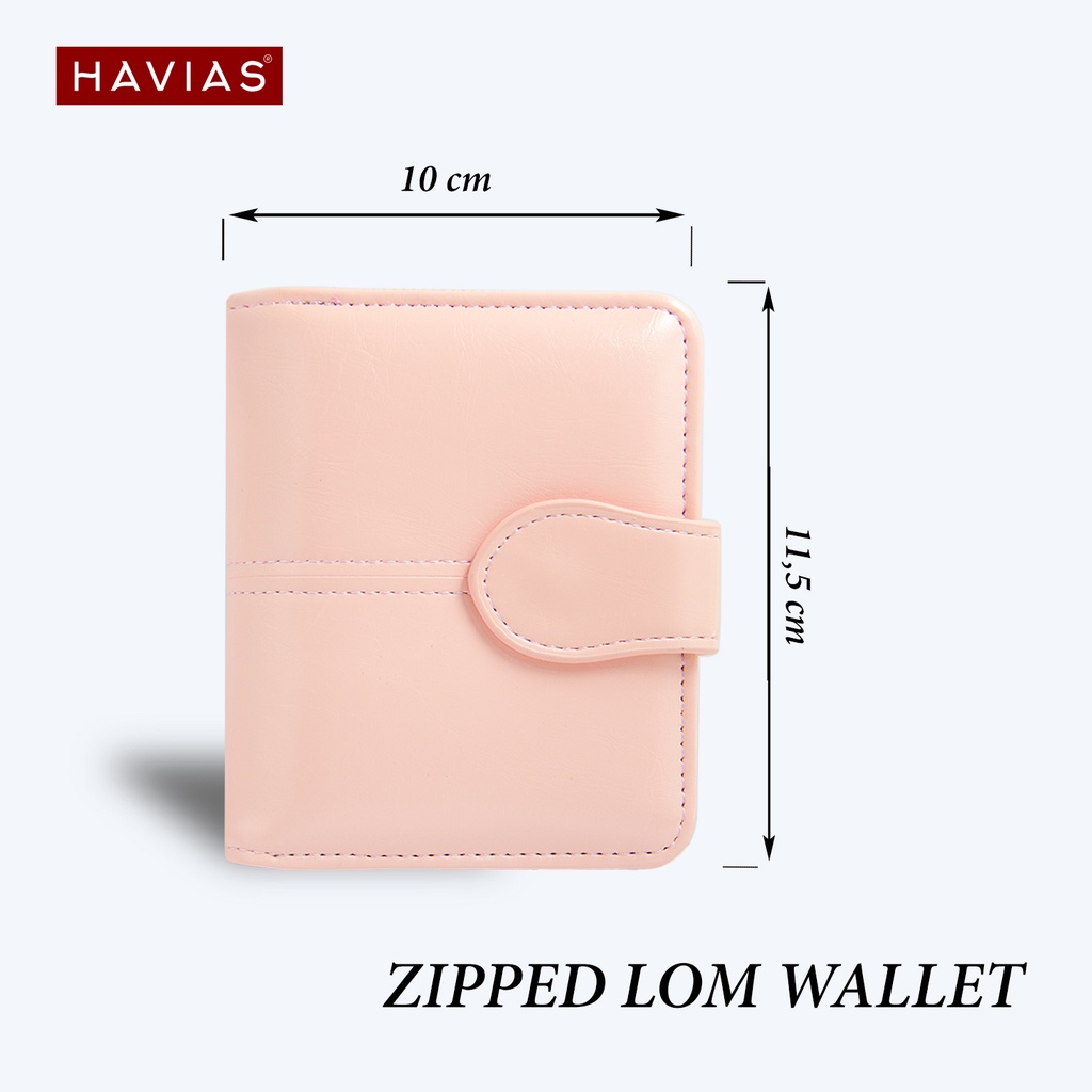 Ví gấp Zipped LOM HAVIAS Xanh lá