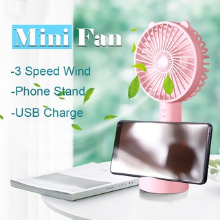 Mini Fan Quạt mini Gió mạnh Sạc USB Sử dụng Chức năng giữ điện thoại
