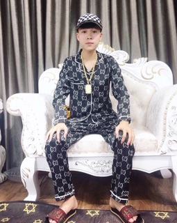 Bộ ngủ lụa(ảnh khách mặc)