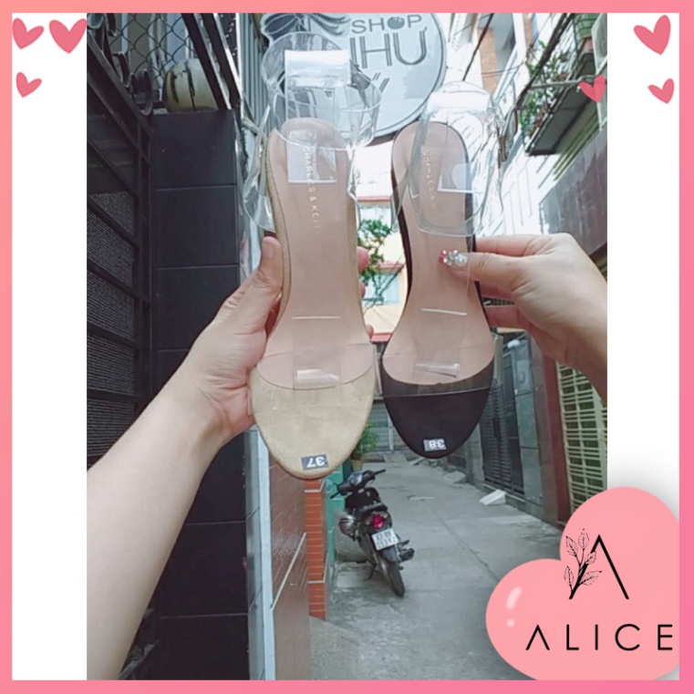 🔥BIGSIZE 39🔥✨hàng Quảng Châu✨ Giày Cao Gót Trong Suốt 9p 🔥FREESHIP🔥 giá rẻ đẹp size lớn