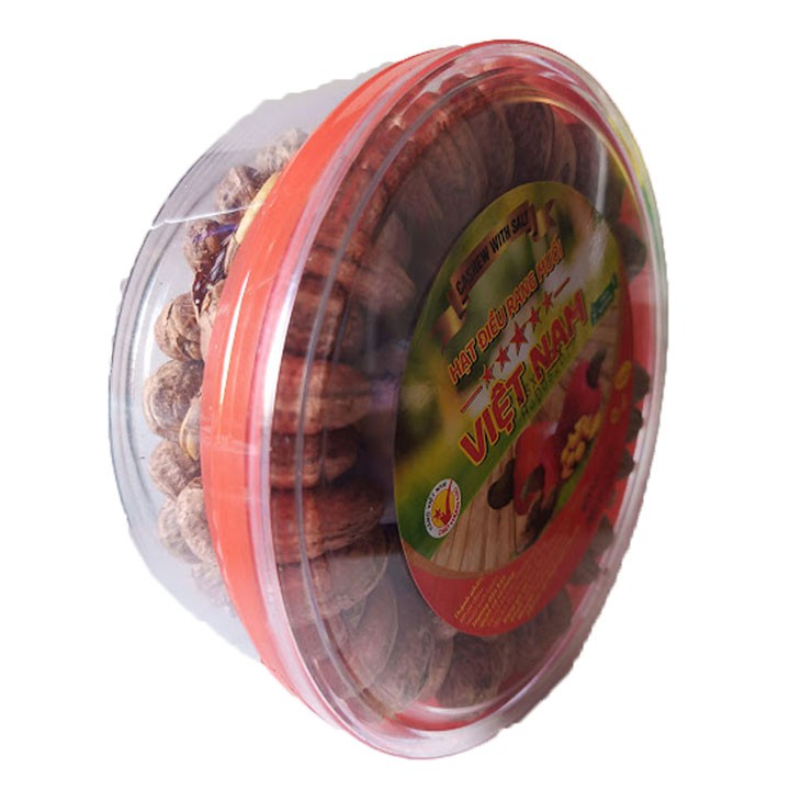 Hạt điều rang muối hộp tròn 500 gram | BigBuy360 - bigbuy360.vn