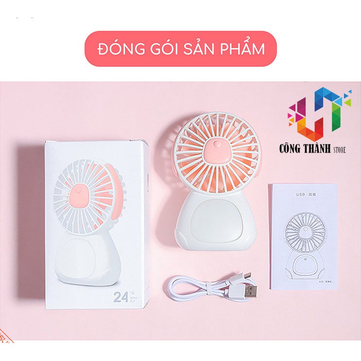 [Hàng Chính Hãng] Quạt mini cầm tay để bàn hình cún Jisulife F3 | BigBuy360 - bigbuy360.vn