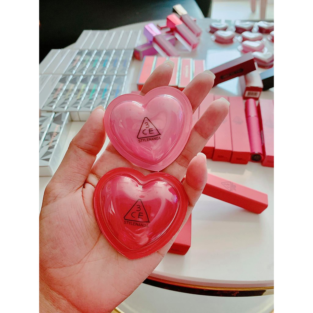 ( Chuẩn bill) Son dưỡng có màu hình trái tim 3CE HEART POT LIP