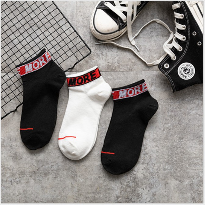 Tất - Vớ Off White tia điện cổ ngắn, cổ cao thời trang, cá tính - Ảnh thật