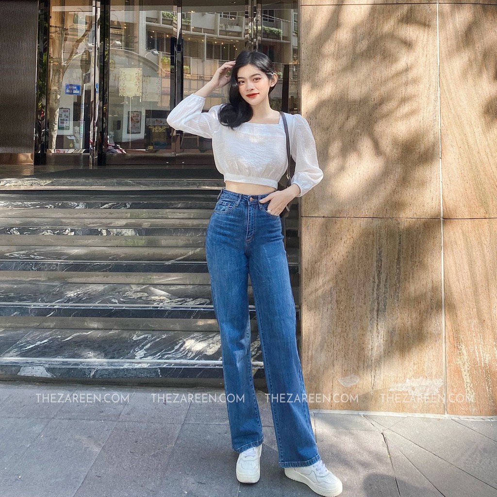 QUẦN JEANS ỐNG SUÔNG BASIC ZAREEN JEA102 -XANH ĐẬM | BigBuy360 - bigbuy360.vn