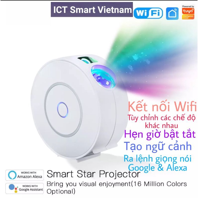 (Tuya Wifi) Bầu trời ngàn sao Wifi Tuya, ra lệnh giọng nói Google &amp; Alexa