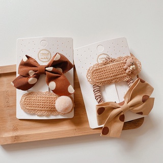 Set 2 kẹp tóc nơ đơn giản thời trang cho nữ

