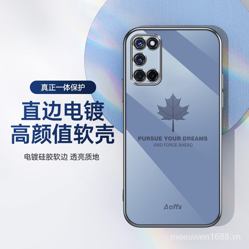 Ốp điện thoại QIANZI họa tiết lá phong cho Oppo A92 Oppo A52 Oppo A92