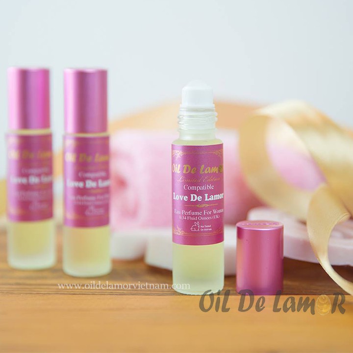 Nước hoa nữ[ OilDeLamor ] Love De Lamor -  Tinh dầu nước hoa Israel không cồn, lưu hương 8 tiếng (10ml for women )