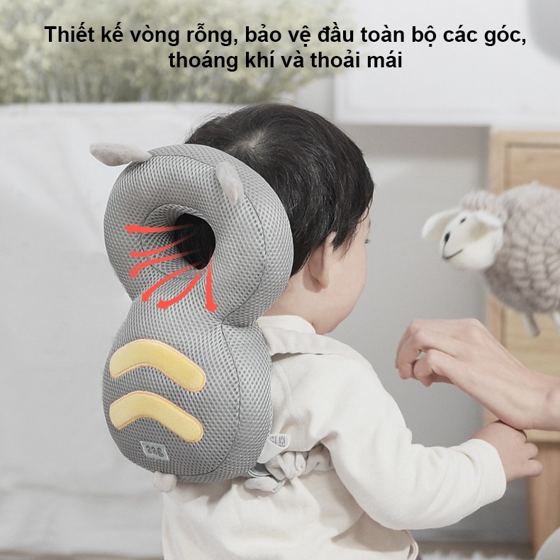 Gối đỡ cổ bảo vệ đầu cao cấp AAG210 gối đeo cho bé, thiết kế tiện lợi.