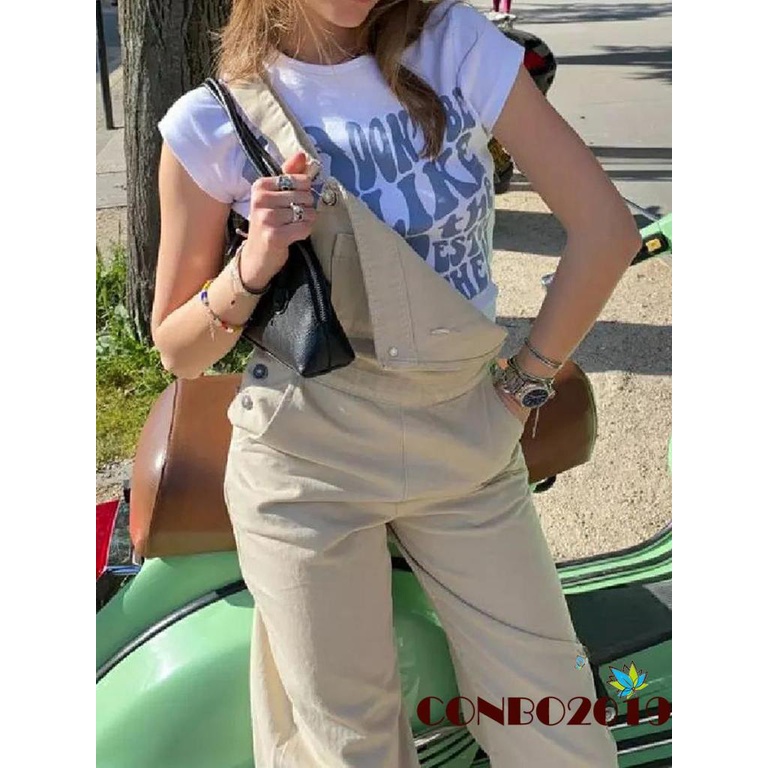 Áo Thun Tay Ngắn Cổ Tròn In Họa Tiết Hoạt Hình Và Chữ Thời Trang Mùa Hè Cho Nữ