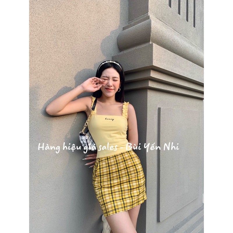 Chân váy urban caro