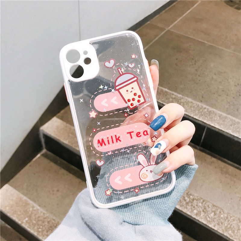 Ốp lưng iphone Milk Tea kèm pop 5/5s/6/6plus/6s/6splus/7/7plus/8/8plus/x/xr/xs/11/12/pro/max/plus/promax | BigBuy360 - bigbuy360.vn