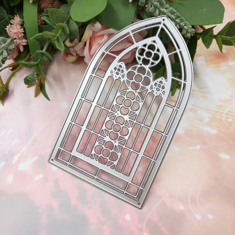 QQ Khuôn Cắt Giấy Kim Loại DIY Hình Cửa Sổ Độc Đáo
