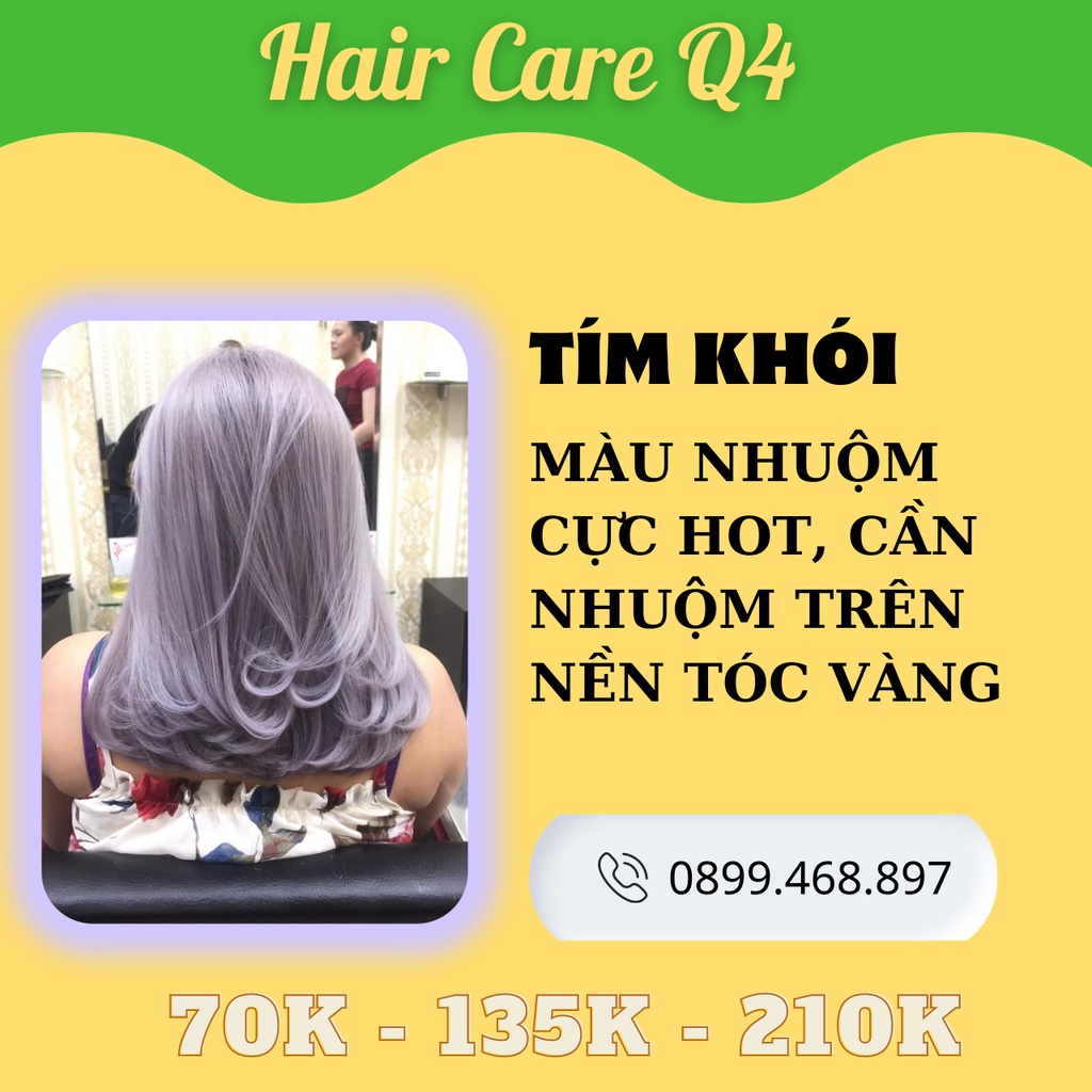 Thuốc nhuộm tóc màu khói tím lavander, tóc tím hồng, tóc khói hồng, tóc xám tím, violet ash color - Hair Care Q4