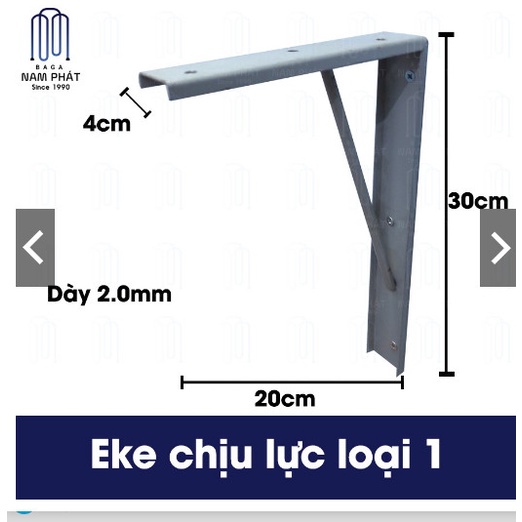 Giá Đỡ chịu lực chữ L, eke, giá để kệ dày 2 li kèm ốc vít