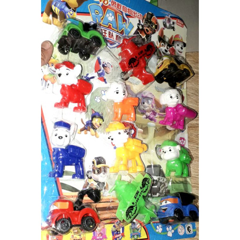 Sét 12 mô hình biệt đội chó Paw cứu hộ bằng nhựa rất đẹp