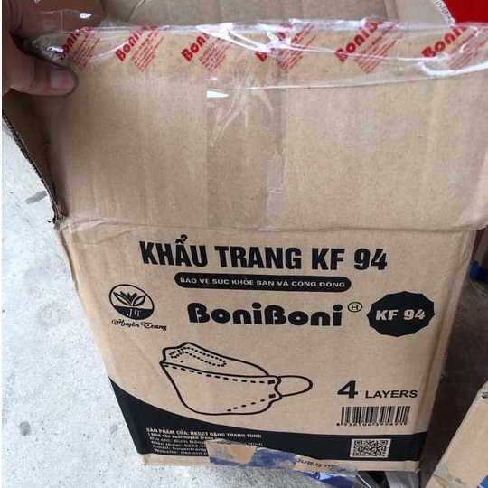Khẩu trang kf94 kháng khuẩn ngăn bụi 4 lớp 4d mask BoniBoni
