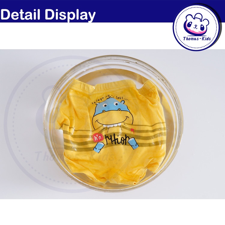 [THOMAS KIDS] Bộ 5 Quần Lót Boxer Vải Cotton Mềm Mại In Họa Tiết Hoạt Hình Dễ Thương Cho Bé Trai 3-12 Tuổi