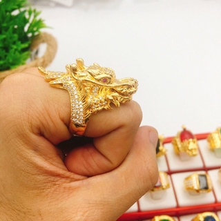 Nhẫn nam hình rồng đồng non