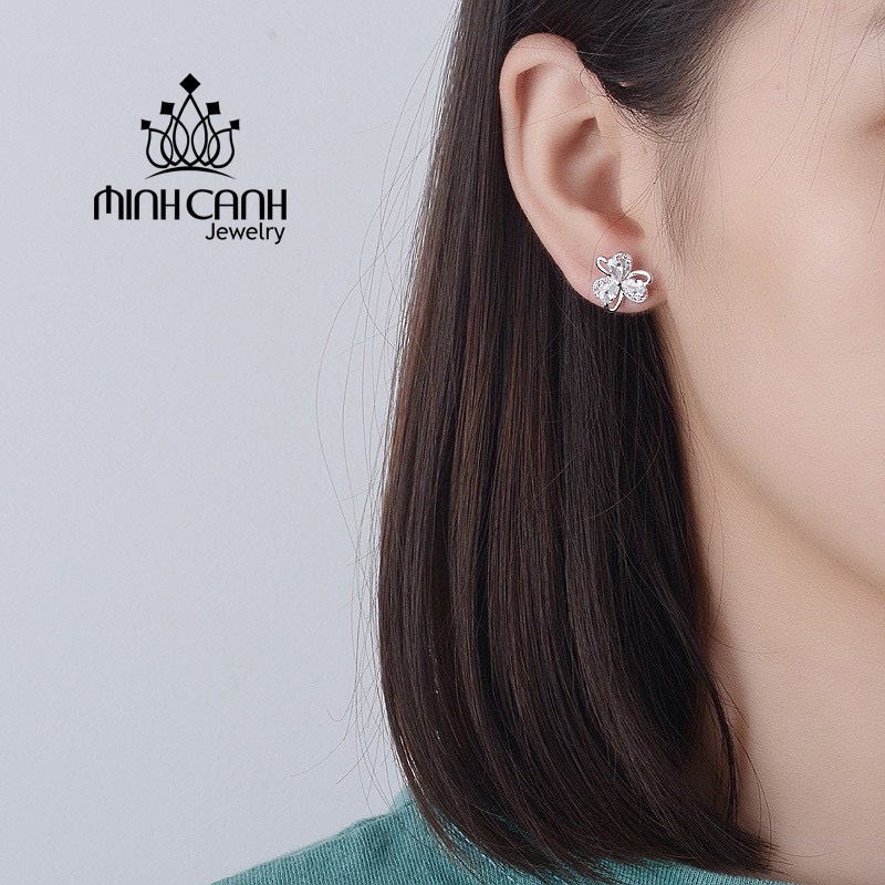 Bông Tai Bạc 3 Cánh Đá Minh Canh Jewelry