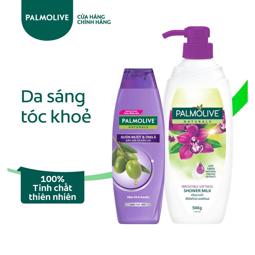 Sữa tắm Palmolive sảng khoái dịu êm 100% chiết xuất từ phong lan 500g + Dầu gội 180ml | WebRaoVat - webraovat.net.vn