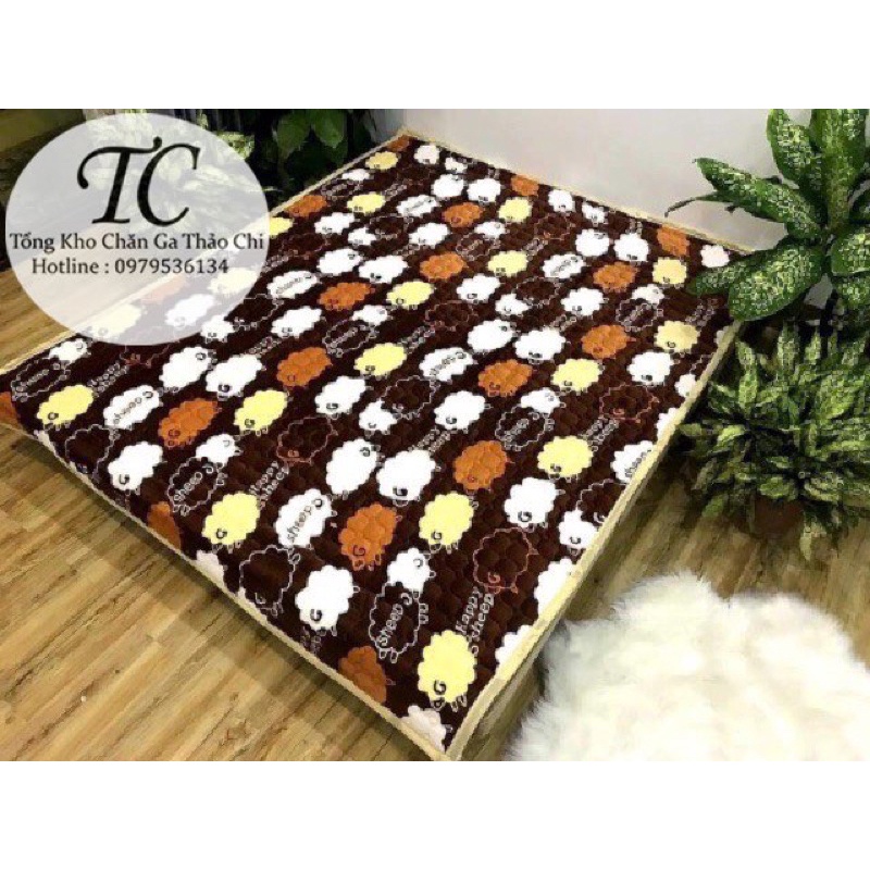 Thảm Nỉ Nhung Trải Giường - Trải Sàn, Thảm Lông Cừu Cao Cấp 3 Lớp Siêu Ấm