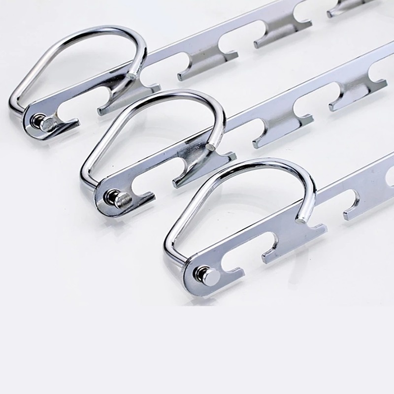 Móc Treo Quần Áo Bằng Thép Không Gỉ 6 Lỗ Sáng Tạo Tiết Kiệm Không Gian