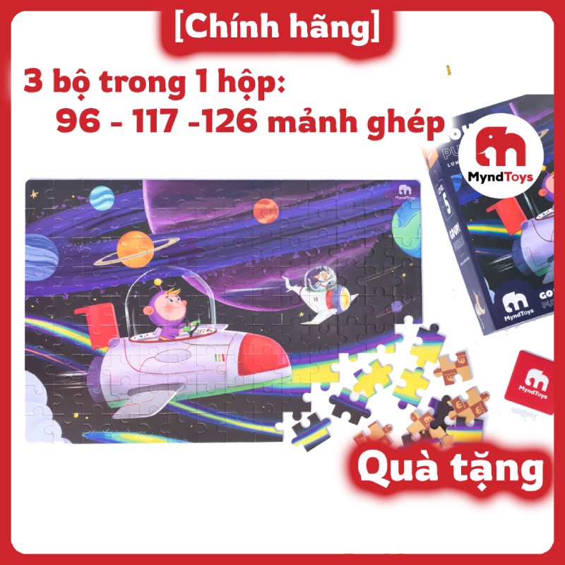 Đồ chơi giáo dục, bộ Xếp Hình MyndToys GO UP! Puzzle Level 5 - Luna Adventure Series P - Cuộc Du Hành Vũ Trụ